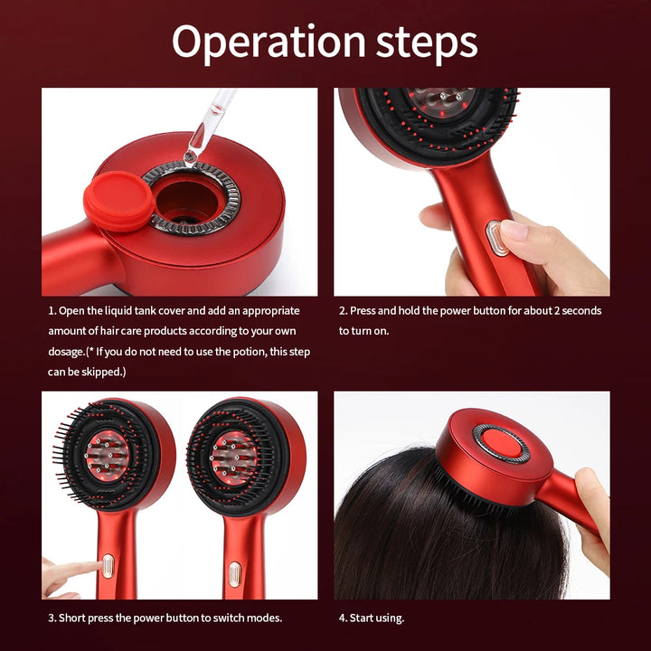 ANLT Red Light Scalp Comb – Hair Growth Massager with Vibration & Oil Applicator - ANLT