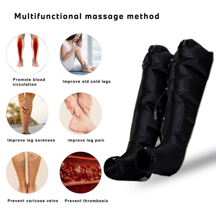 Pneumatic Compression Leg Recovery System Foot Massager for Circulation and Relaxation Calf Massage Reduce Muscle Tension Device