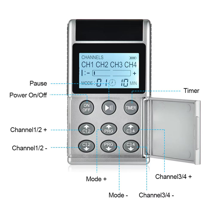 ANLT 15-Mode TENS Acupuncture Massager – Digital Pain Relief Device with 8 Electrode Pads - ANLT