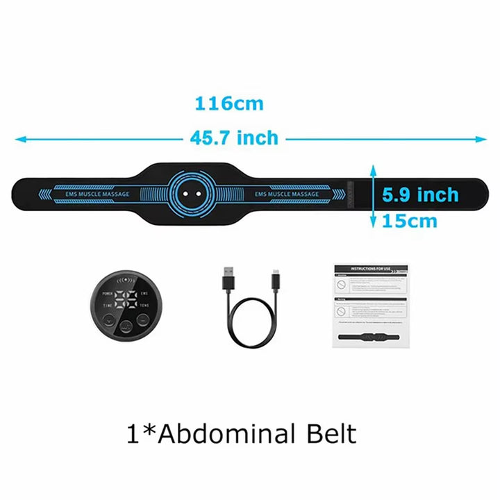 ANLT EMS Abdominal Stimulator Belt – Intelligent Muscle Training & Slimming Device (USB Rechargeable) - ANLT