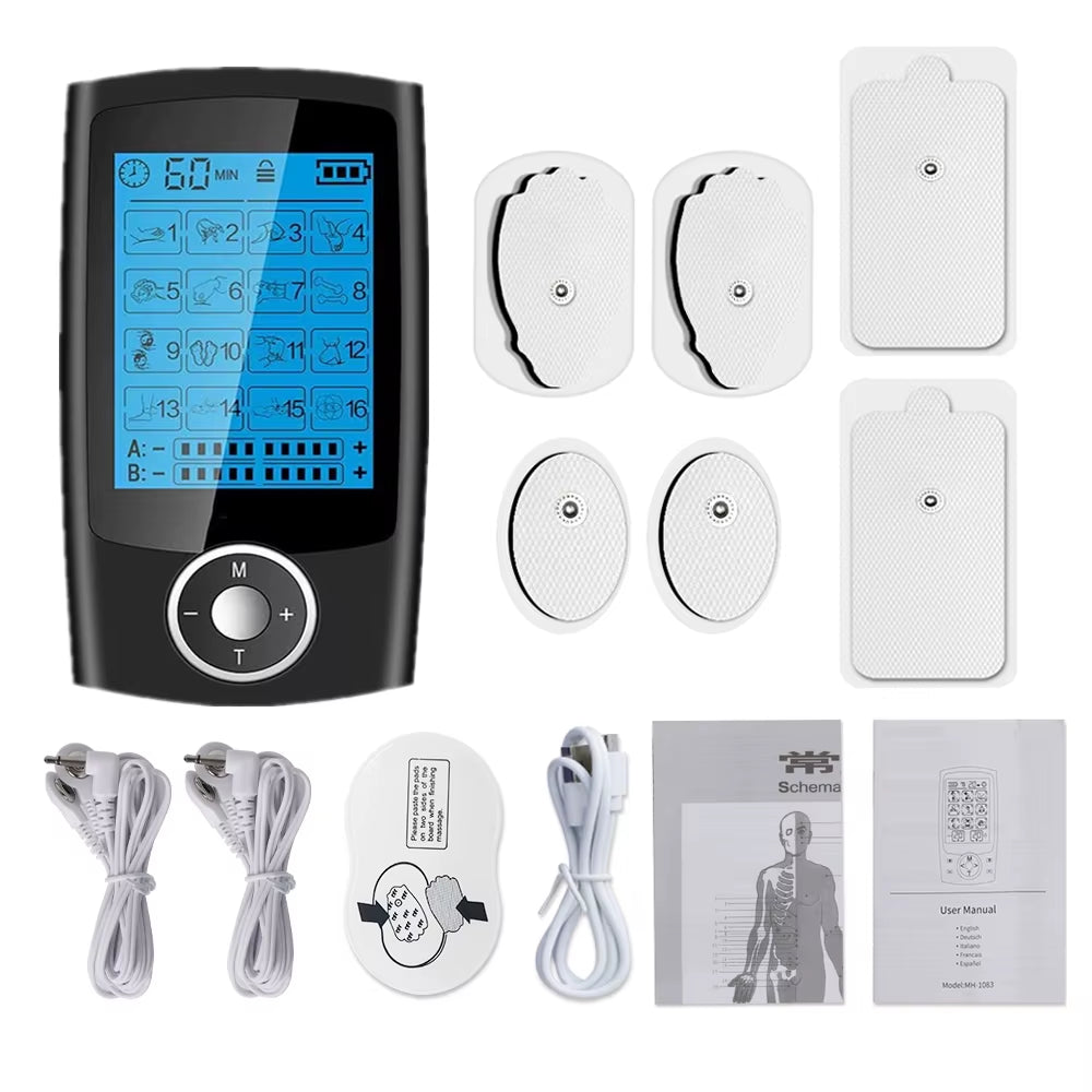 ANLT 16-Mode EMS TENS Digital Therapy Machine – Muscle Stimulator & Body Slimming Massager - ANLT