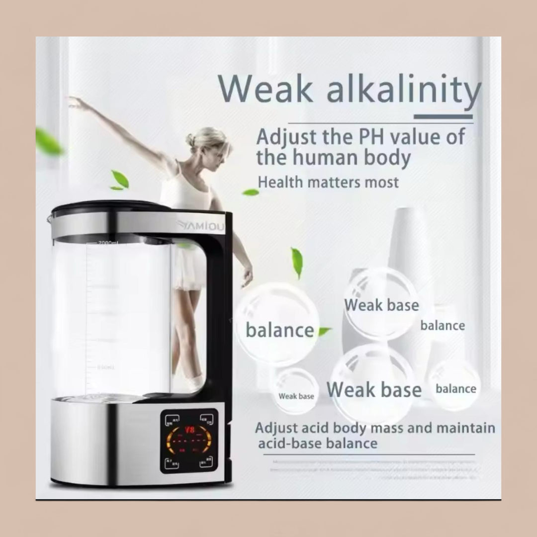 2L Hydrogen Water Bottle Alkaline Ionizer Machine