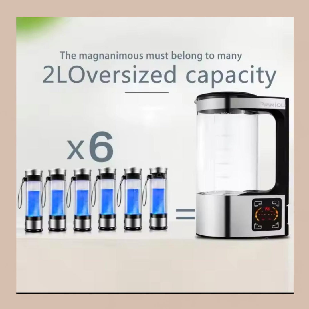 2L Hydrogen Water Bottle Alkaline Ionizer Machine