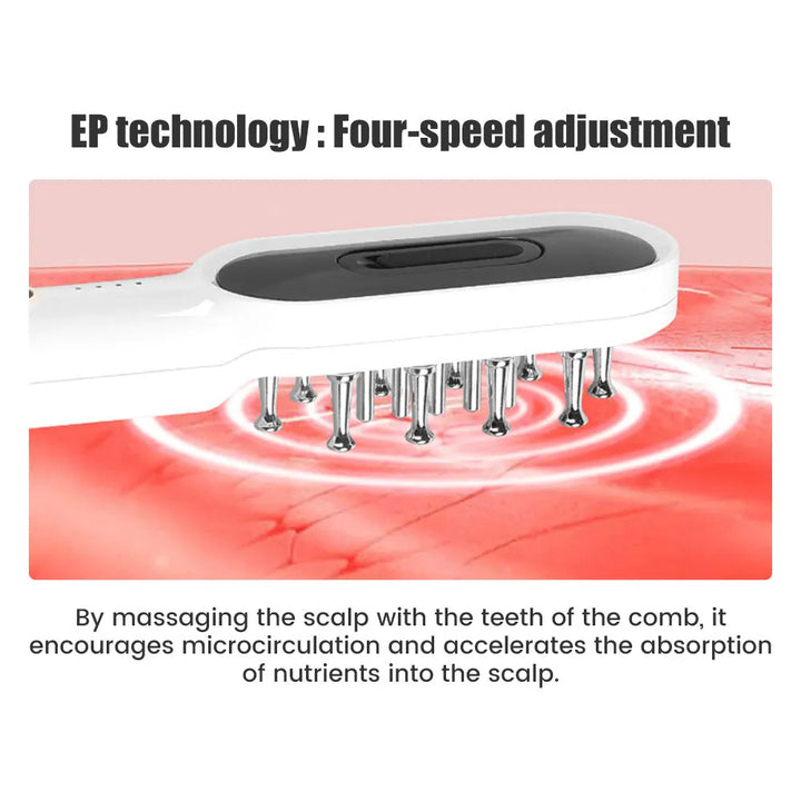 Hair Growth Comb Electric Scalp Massager Brush EMS anti Hair Loss Treatment for Men Women Head Massage Tool and Led Red Light