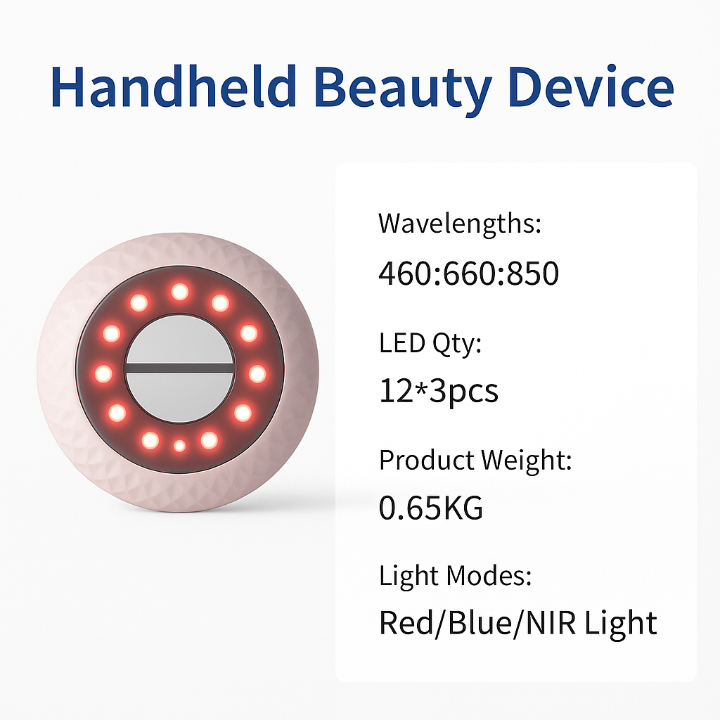 ANLT GlowPro – Handheld Red, Blue & NIR Light Therapy Device