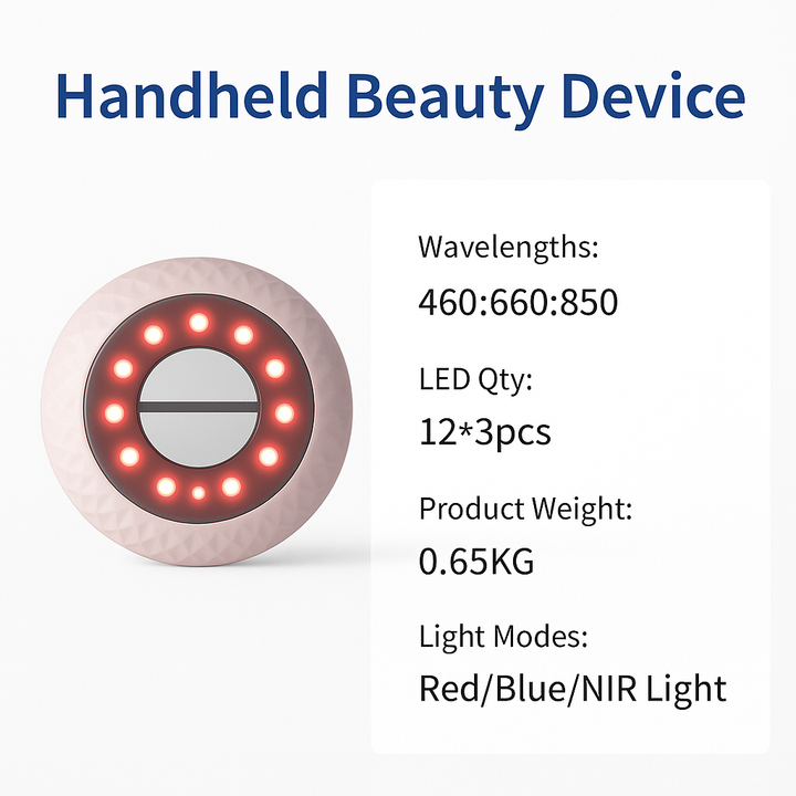 ANLT GlowPro – Handheld Red, Blue & NIR Light Therapy Device