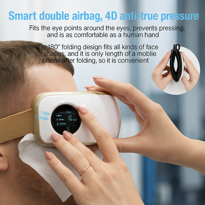 ANLT Smart Eye Massager – Heat, Vibration & Air Compression with Bluetooth Music for Fatigue & Sleep Support