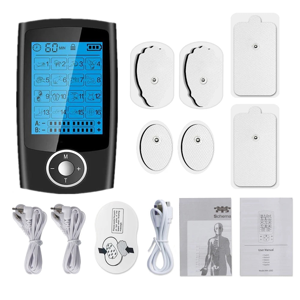 ANLT 16-Mode EMS TENS Digital Therapy Machine – Muscle Stimulator & Body Slimming Massager - ANLT