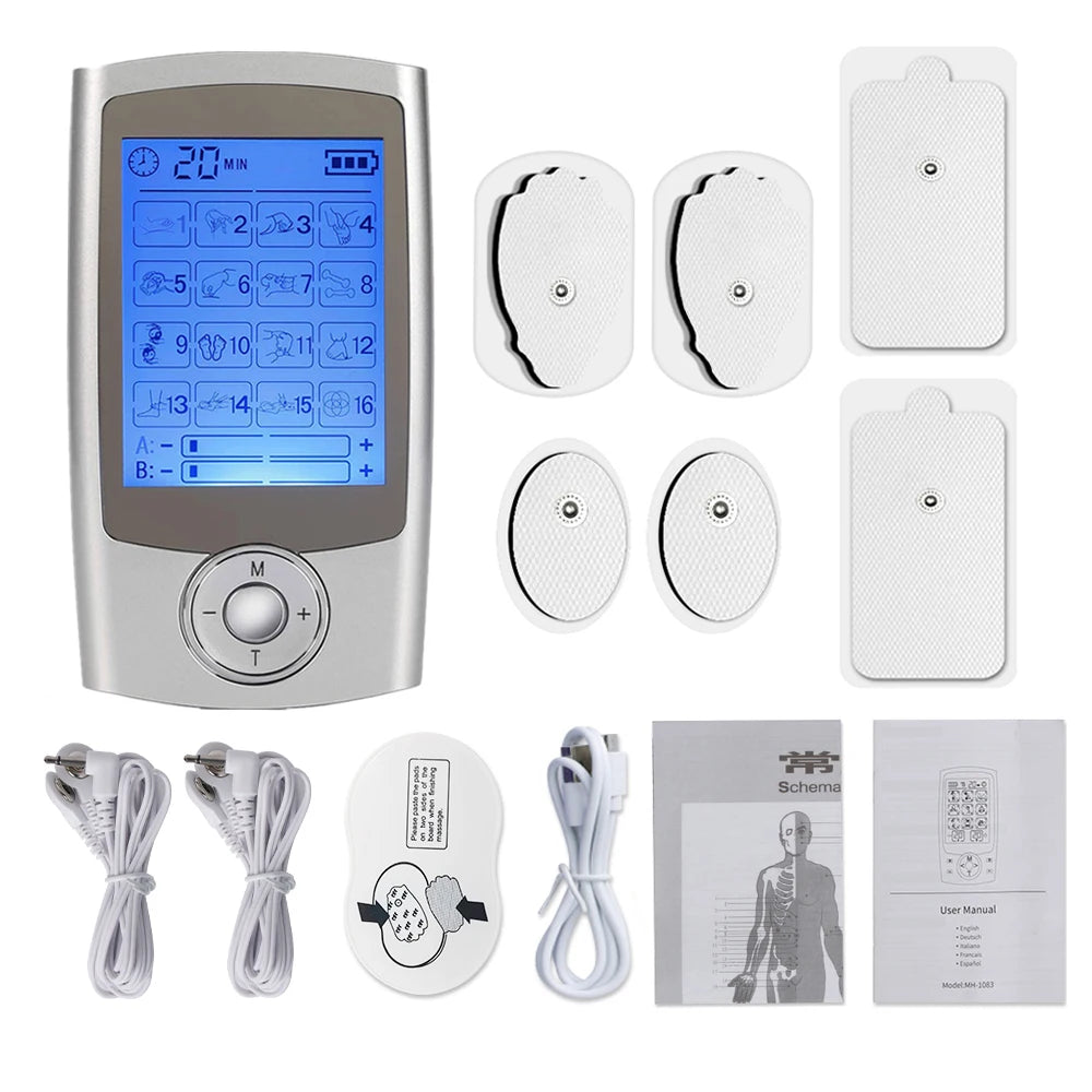 ANLT 16-Mode EMS TENS Digital Therapy Machine – Muscle Stimulator & Body Slimming Massager - ANLT
