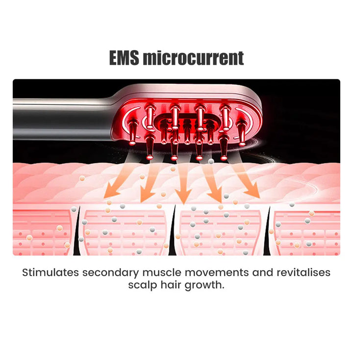 Hair Growth Comb Electric Scalp Massager Brush EMS anti Hair Loss Treatment for Men Women Head Massage Tool and Led Red Light
